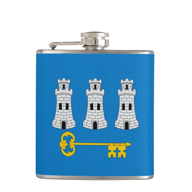 Flag of Havana, Cuba Flask (Front)