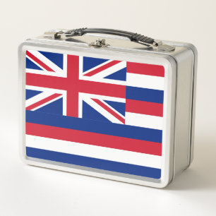 Flag of Hawaii Metal Lunch Box