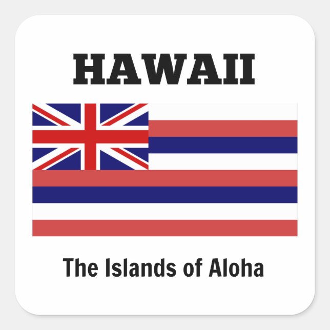 Flag of Hawaii Square Sticker (Front)