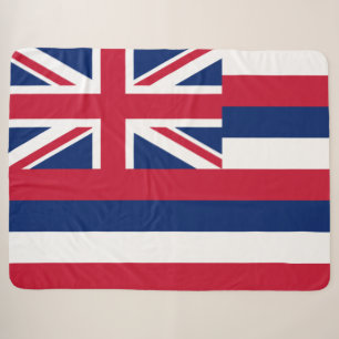 Flag of Hawaii (US State) Sherpa Blanket