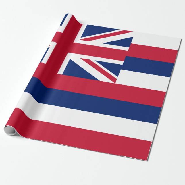 Flag of Hawaii (US State) Wrapping Paper (Unrolled)
