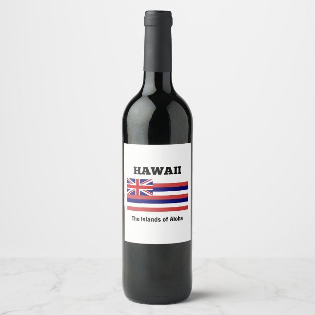 Flag of Hawaii Wine Label (Front)
