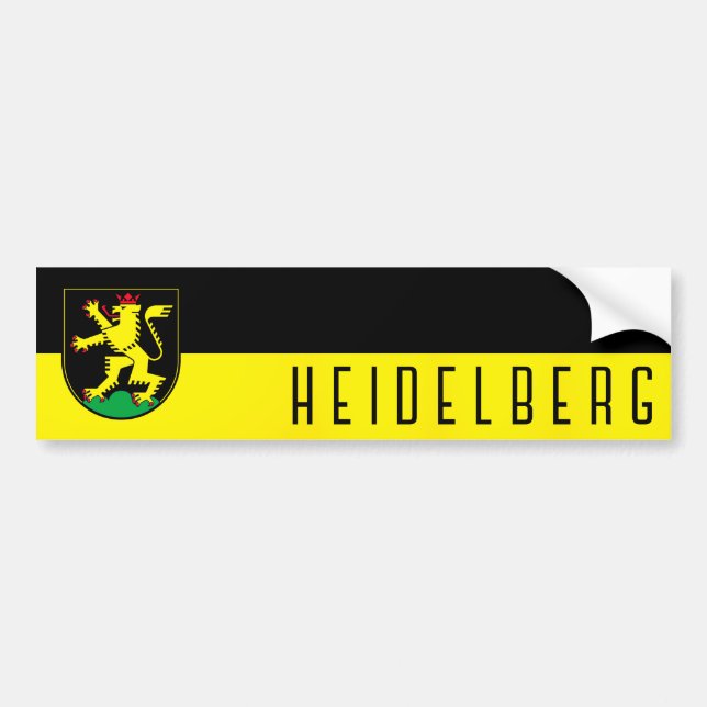 Flag of Heidelberg - GERMANY Bumper Sticker (Front)