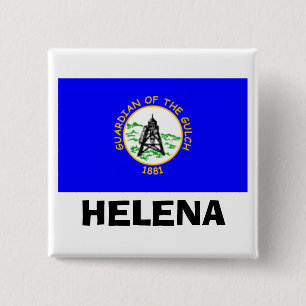 Flag of Helena, Montana 15 Cm Square Badge