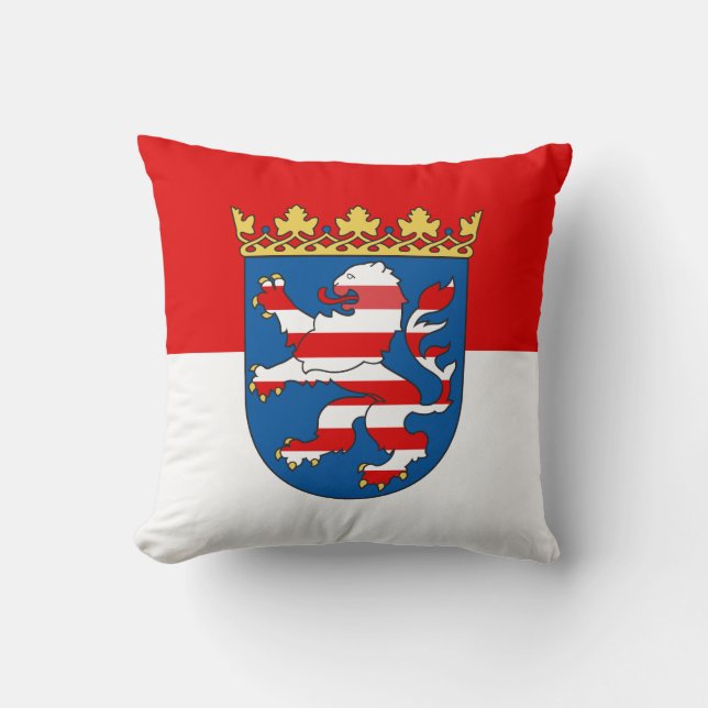 Flag of Hesse Throw Pillow (Front)
