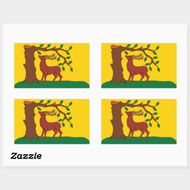 Flag of historic county of Berkshire Rectangular S Rectangular Sticker (Sheet)