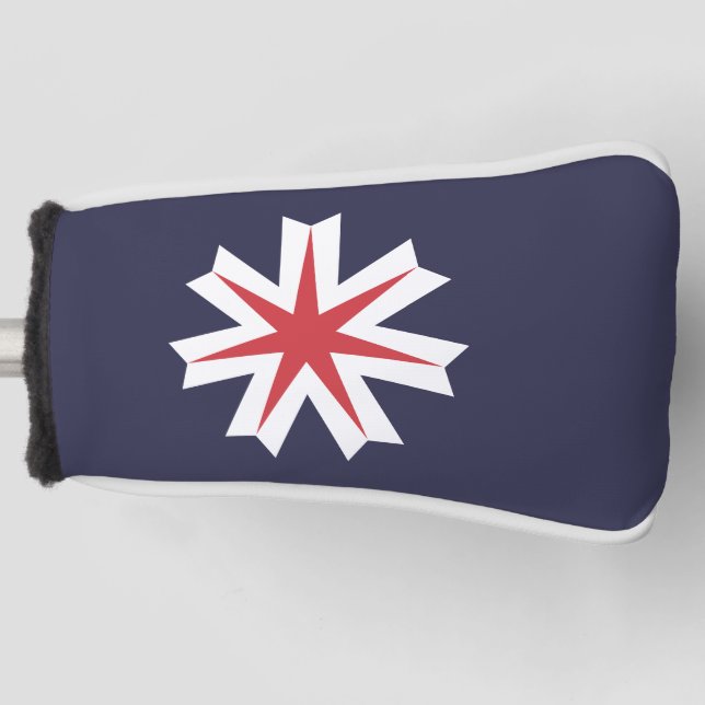 Flag of Hokkaido Prefecture, Japan Golf Head Cover (Front)