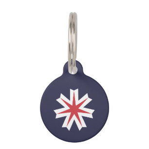 Flag of Hokkaido Prefecture, Japan Pet Tag