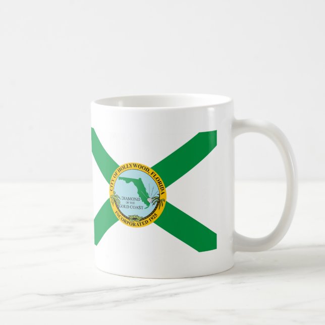 Flag of Hollywood, Florida Coffee Mug (Right)