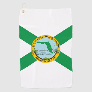 Flag of Hollywood, Florida Golf Towel