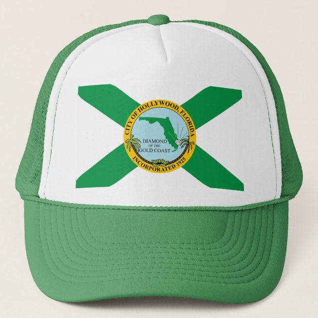 Flag of Hollywood, Florida Trucker Hat (Front)