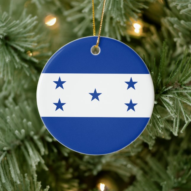 Flag of Honduras Ceramic Tree Decoration (Tree)