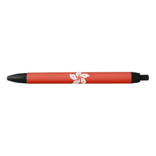 Flag of Hong Kong Black Ink Pen