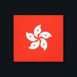 Flag of Hong Kong Canvas Print<br><div class="desc">This design features the flag of Hong Kong (officially the "Hong Kong Special Administrative Region of the People's Republic of China", HKSAR), which is a metropolitan area on the eastern Pearl River Delta of the South China Sea. Hong Kong is one of the most densely populated places in the world,...</div>