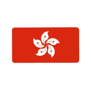 Flag of Hong Kong Labels