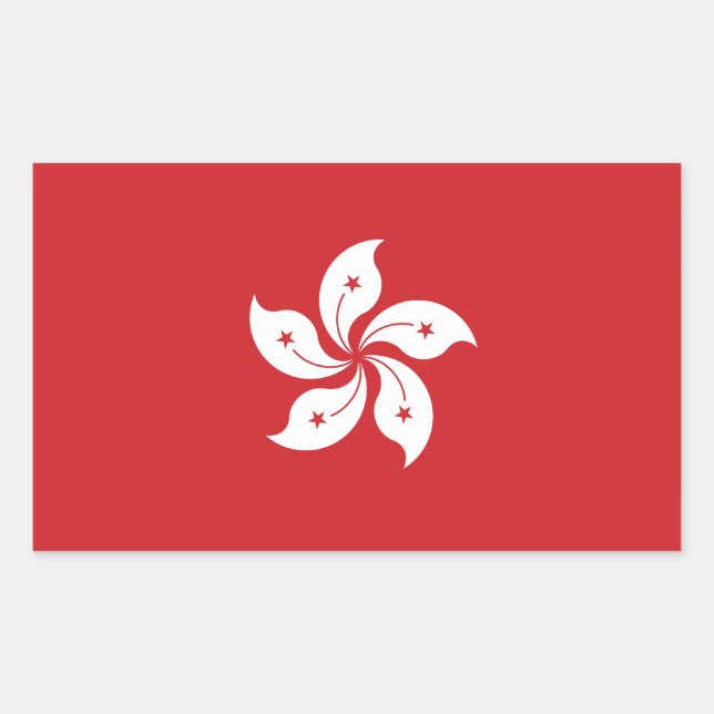 Flag of Hong Kong Rectangular Sticker (Front)