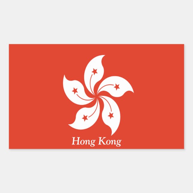 Flag of Hong Kong Rectangular Sticker (Front)
