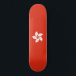 Flag of Hong Kong Skateboard<br><div class="desc">This design features the flag of Hong Kong (officially the "Hong Kong Special Administrative Region of the People's Republic of China", HKSAR), which is a metropolitan area on the eastern Pearl River Delta of the South China Sea. Hong Kong is one of the most densely populated places in the world,...</div>