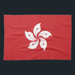 Flag of Hong Kong Tea Towel<br><div class="desc">The beautiful flag representing Hong Kong.</div>