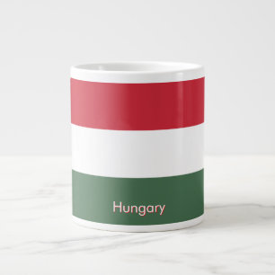 Flag of Hungary custom-cut Large Coffee Mug