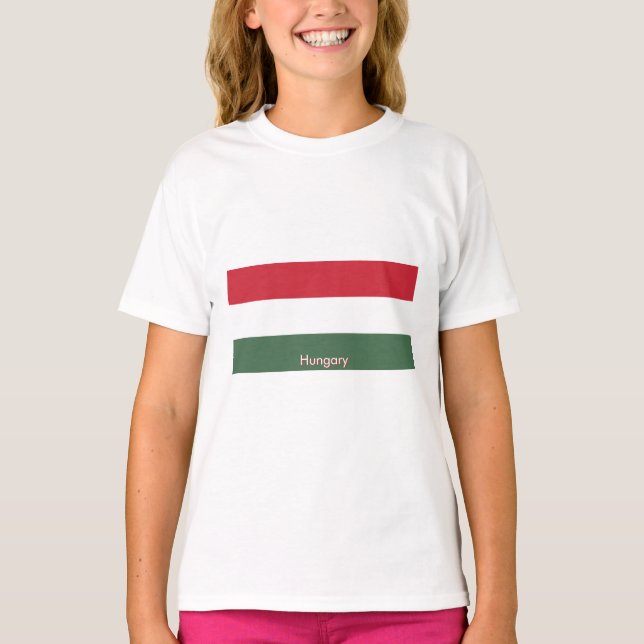Flag of Hungary custom  T-Shirt (Front)