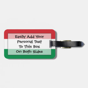 Flag of Hungary Easy ID Personal Luggage Tag