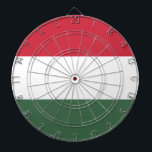 Flag of Hungary tricolor Dartboard<br><div class="desc">The flag of Hungary is composed of three horizontal stripes,  red,  white and green.</div>