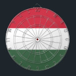 Flag of Hungary tricolor Dartboard<br><div class="desc">The flag of Hungary is composed of three horizontal stripes,  red,  white and green.</div>