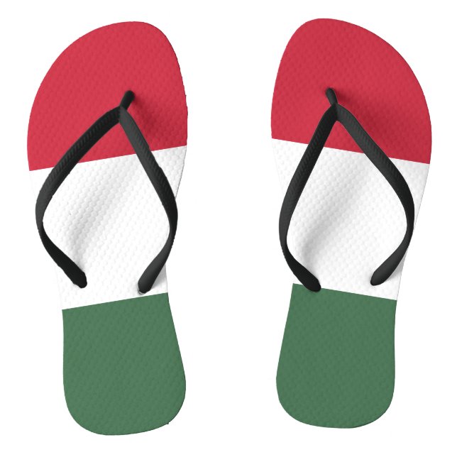 Flag of Hungary tricolor Jandals (Footbed)