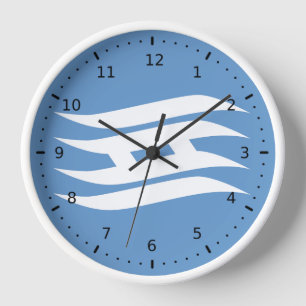 Flag of Hyogo Prefecture, Japan Clock
