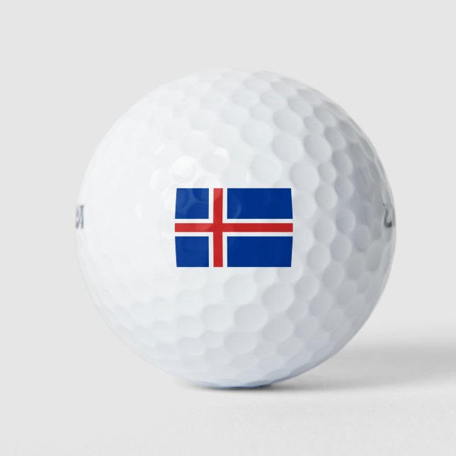 Flag of Iceland Golf Balls (Front)