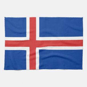 Flag of Iceland Kitchen Towel