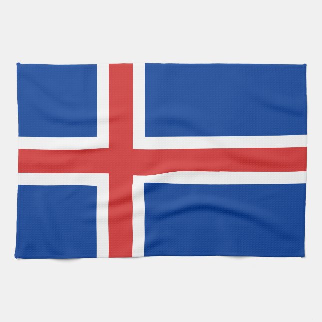 Flag of Iceland Kitchen Towel (Horizontal)