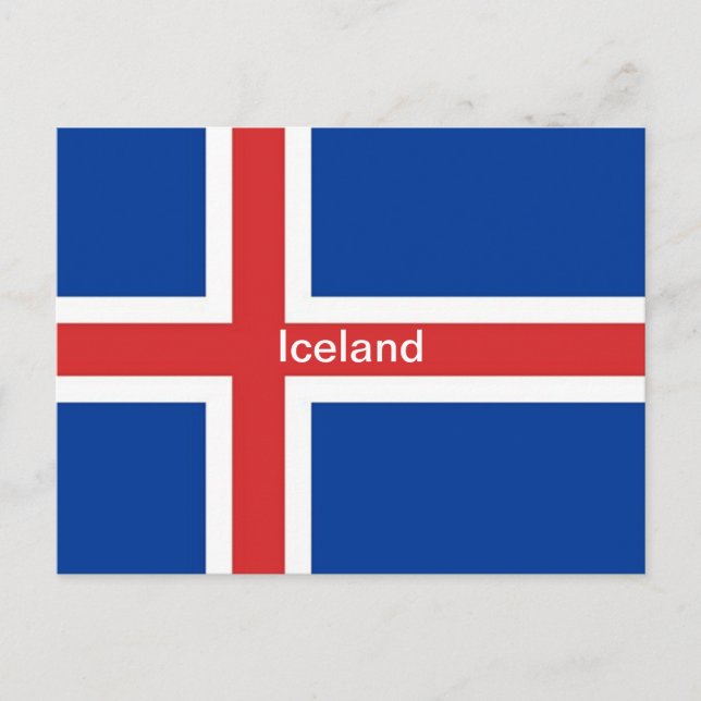 Flag of Iceland Postcard (Front)
