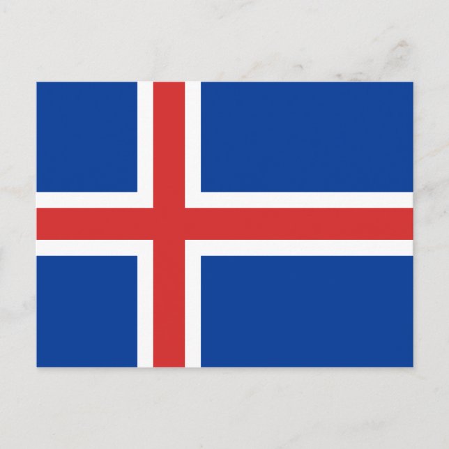 Flag of Iceland Postcard (Front)