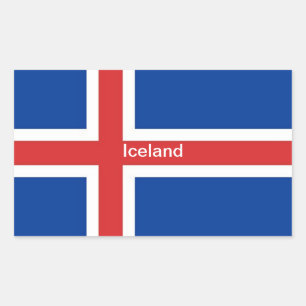 Flag of Iceland Rectangular Sticker