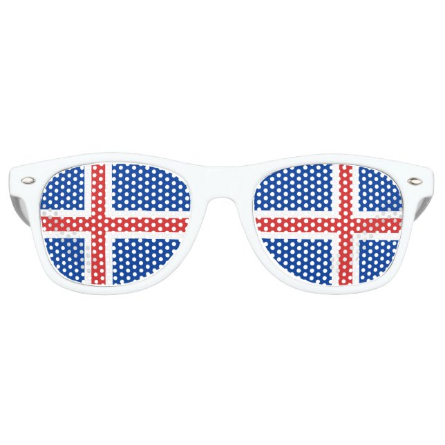 Flag of Iceland Retro Sunglasses (Front)