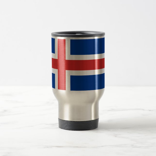 Flag of Iceland Travel Mug (Center)