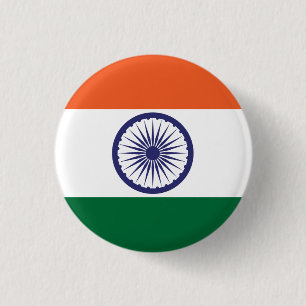 Flag of India 3 Cm Round Badge