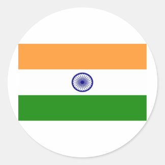 Flag of India Classic Round Sticker