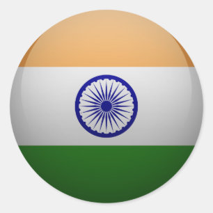 Flag of India Classic Round Sticker