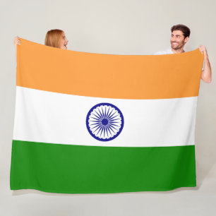 Flag of India Fleece Blanket