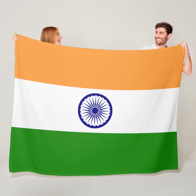 Flag of India Fleece Blanket (In Situ)