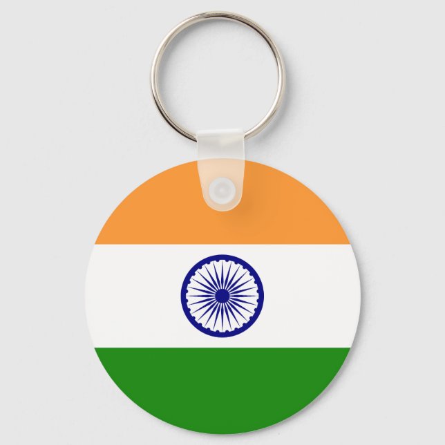 Flag of India Key Ring (Front)