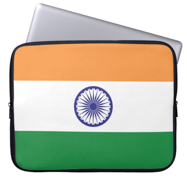 Flag of India Laptop Sleeve (Front)