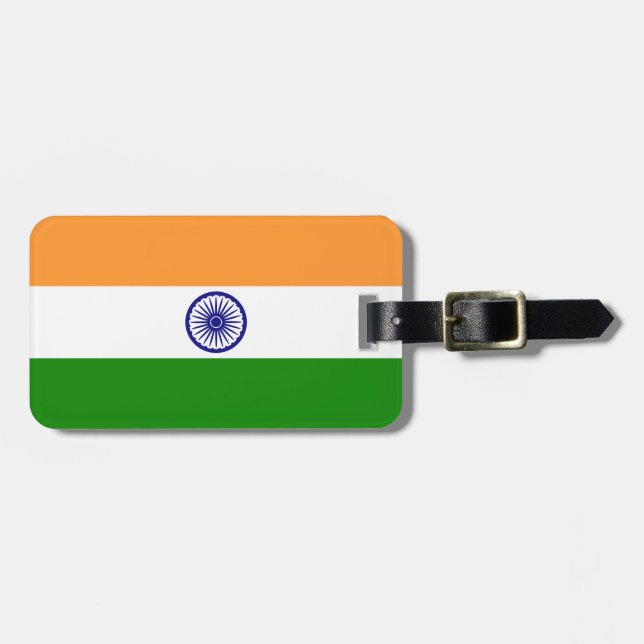 Flag of India Luggage Tag (Front Horizontal)