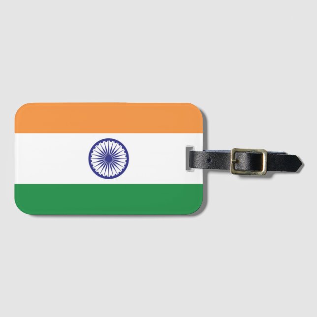 Flag of India Luggage Tag (Front Horizontal)