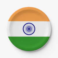 Flag of India Paper Plates