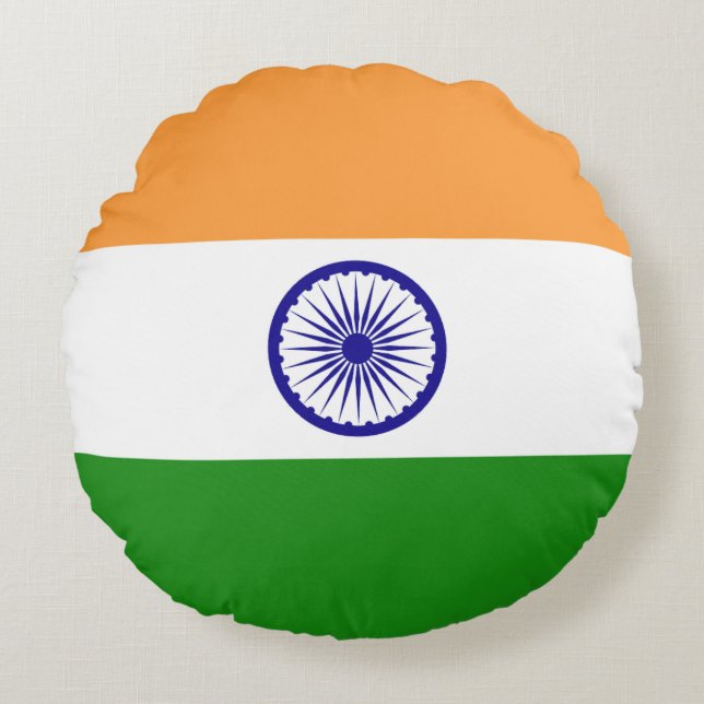 Flag of India Round Cushion (Front)