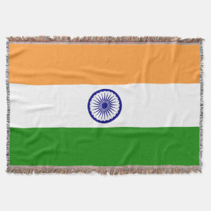 Flag of India Throw Blanket